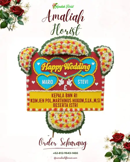 Papan Bunga Pernikahan Mindaka